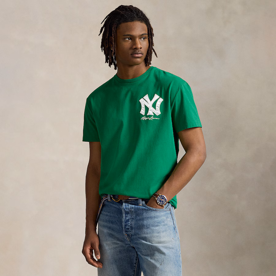 Yankees Polo Ralph Lauren Green Jersey T-Shirt - Ujersey