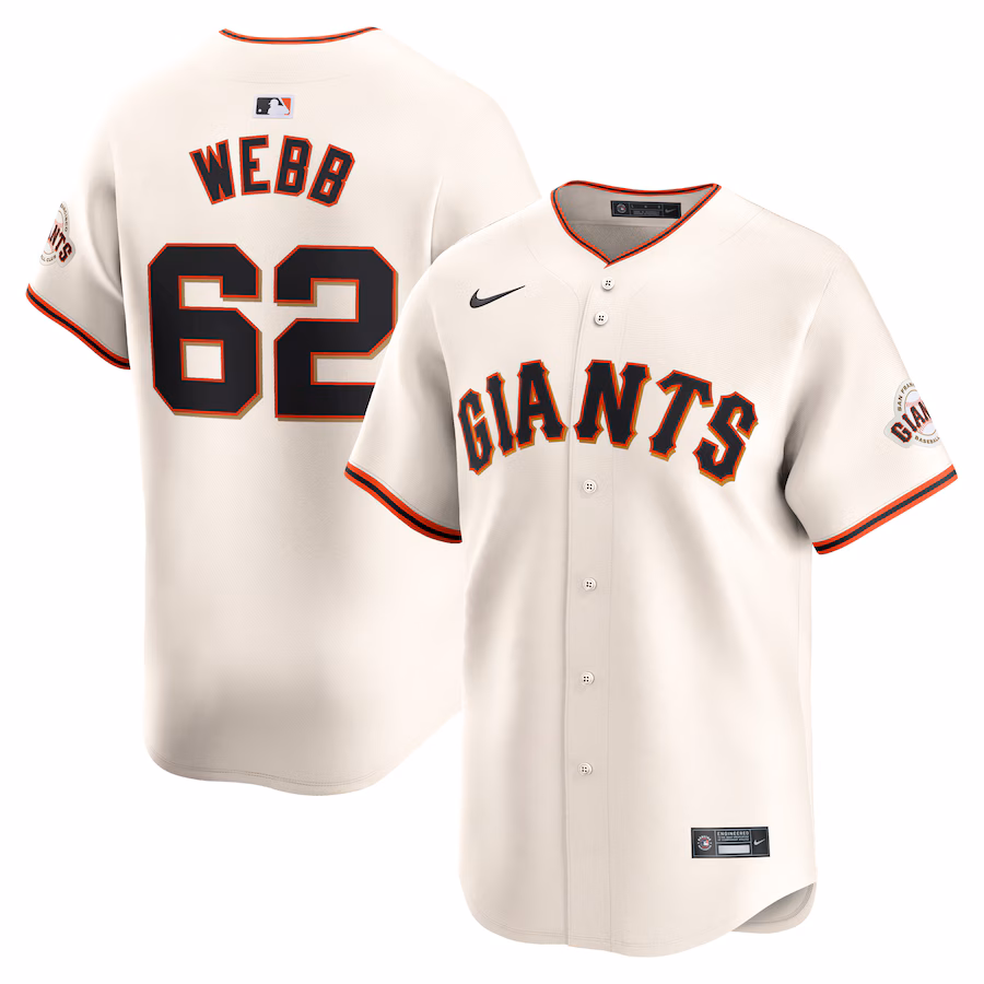 Men's San Francisco Giants Logan Webb Nike Cream Home Limited Player Jersey - Ujersey NFL Shop
