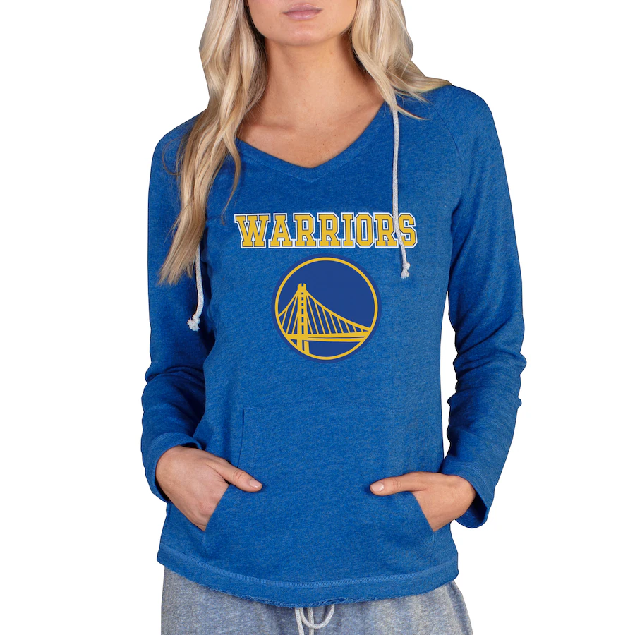 Women's Golden State Warriors Concepts Sport Royal Mainstream Terry Hooded Top - Ujersey