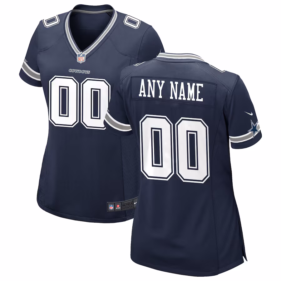 Women's Nike Navy Dallas Cowboys Custom Game Jersey - Ujersey NFL Shop