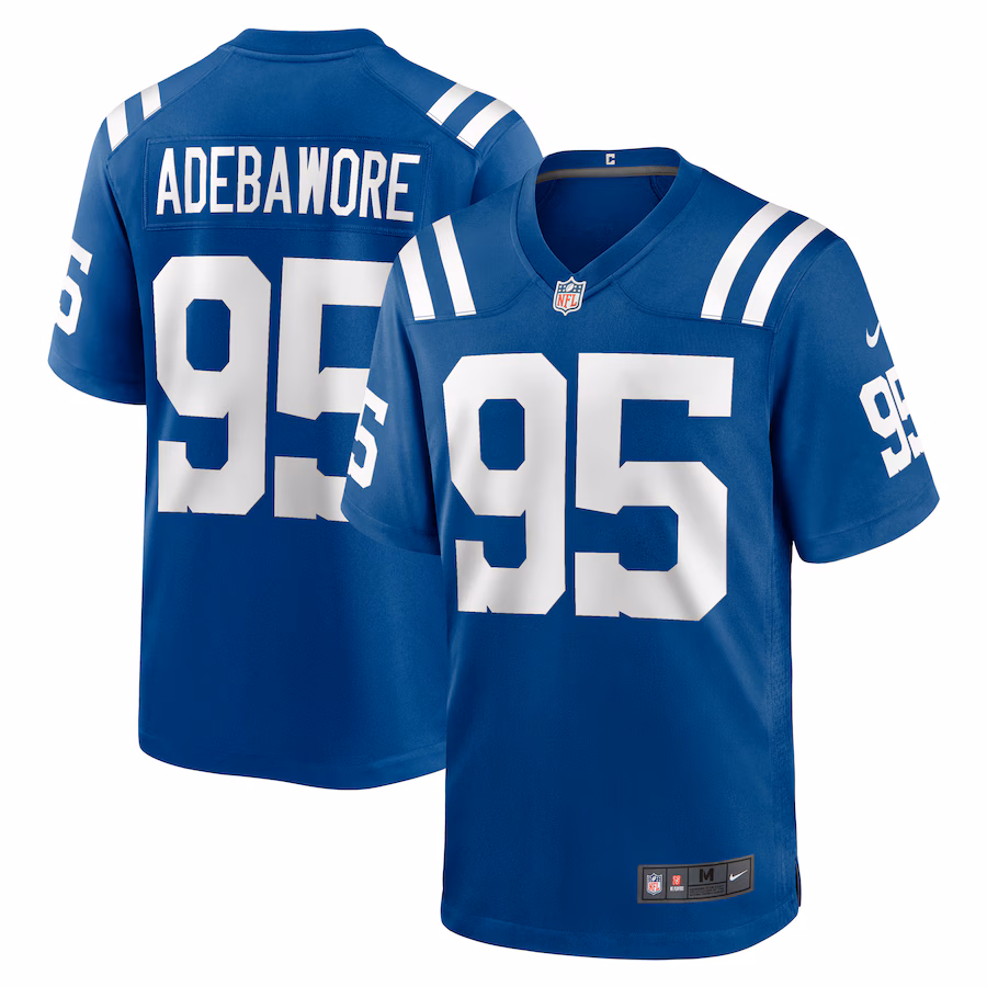 Men's Indianapolis Colts Adetomiwa Adebawore Nike  Royal Team Game Jersey - Ujersey NFL Shop