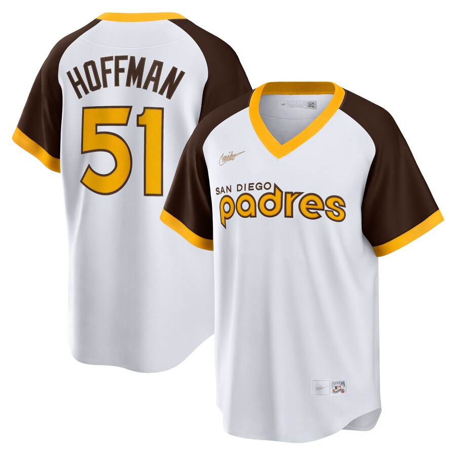 Men's San Diego Padres Trevor Hoffman Nike White Home Cooperstown Collection Player Jersey - Ujersey