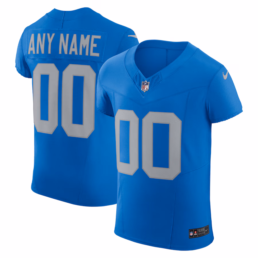 Men's Detroit Lions Nike Blue Alternate Vapor F.U.S.E. Elite Custom Jersey - Ujersey NFL Shop