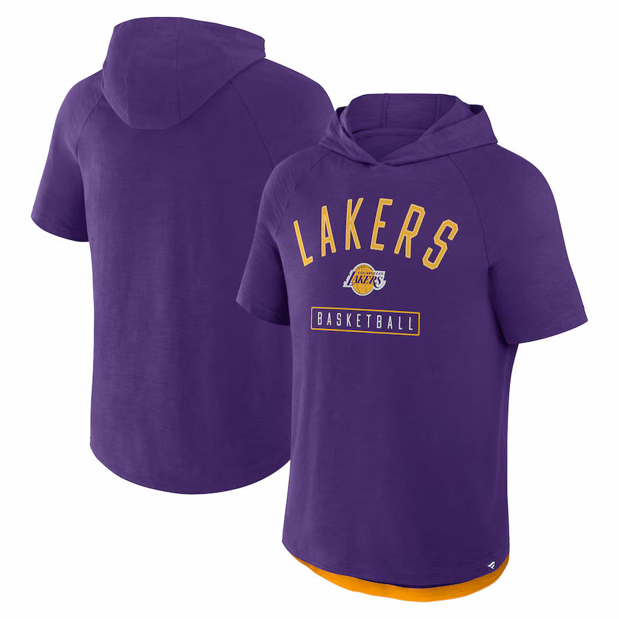 Men's Los Angeles Lakers Fanatics Purple Pass Legend Hooded T-Shirt - Ujersey