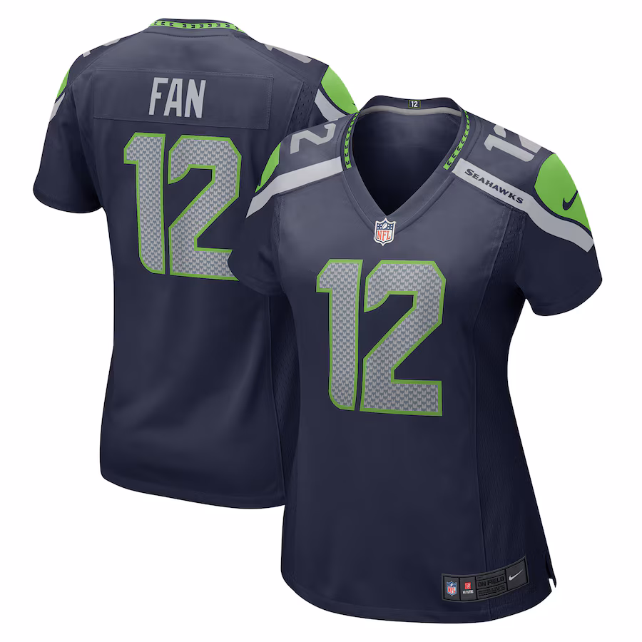 Women's Seattle Seahawks 12s Nike Navy Player Jersey - Ujersey NFL Shop