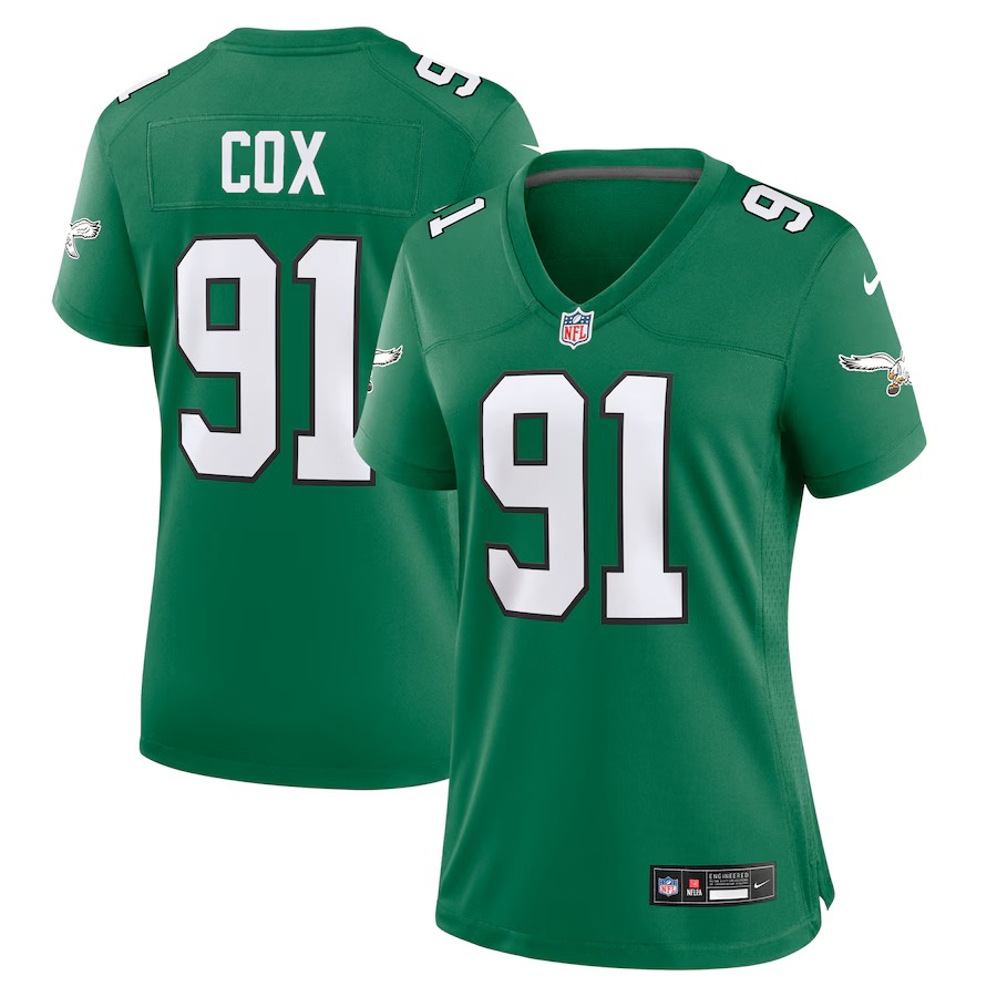 Women's Philadelphia Eagles Fletcher Cox Nike Kelly Green Alternate Game Jersey - Ujersey NFL Shop