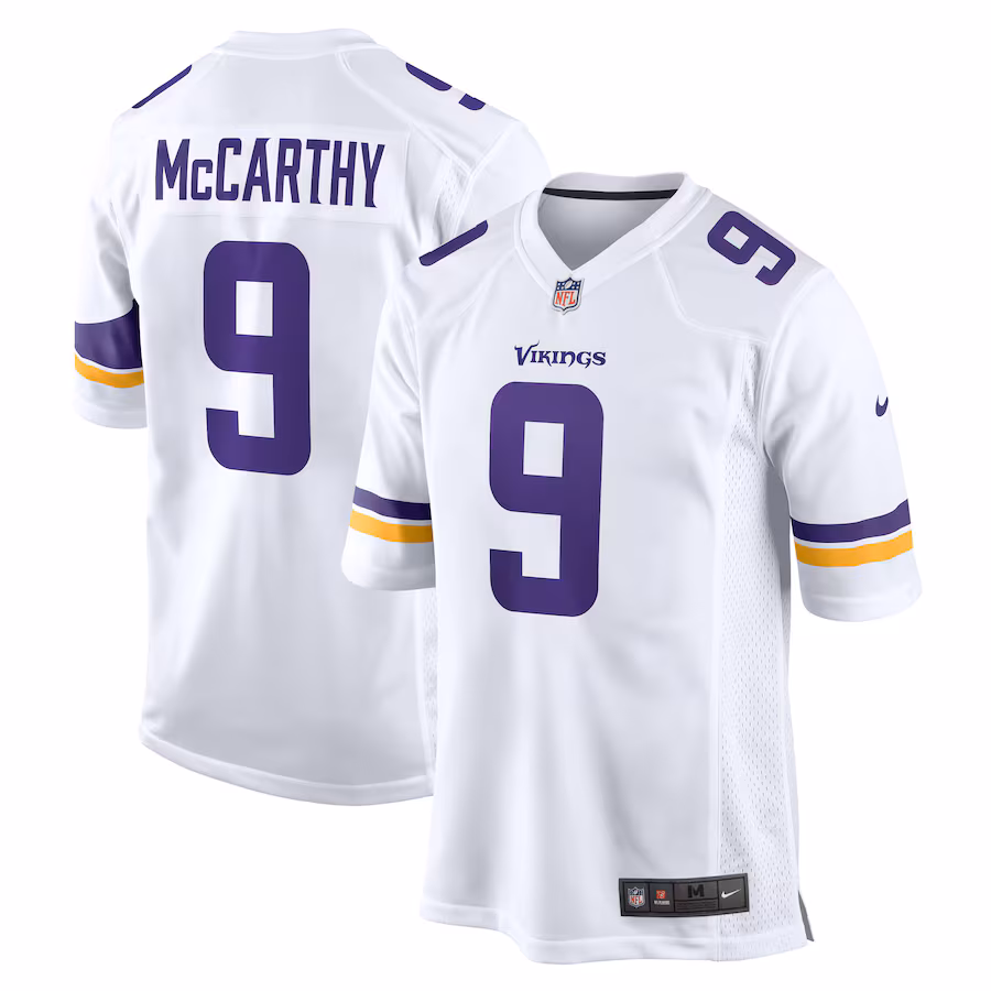 Men's Minnesota Vikings J.J. McCarthy Nike  White Game Jersey - Ujersey NFL Shop