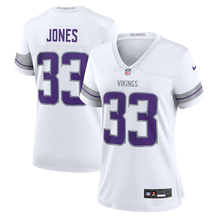 Women's Minnesota Vikings Aaron Jones Nike White Alternate Game Player Jersey - Ujersey NFL Shop