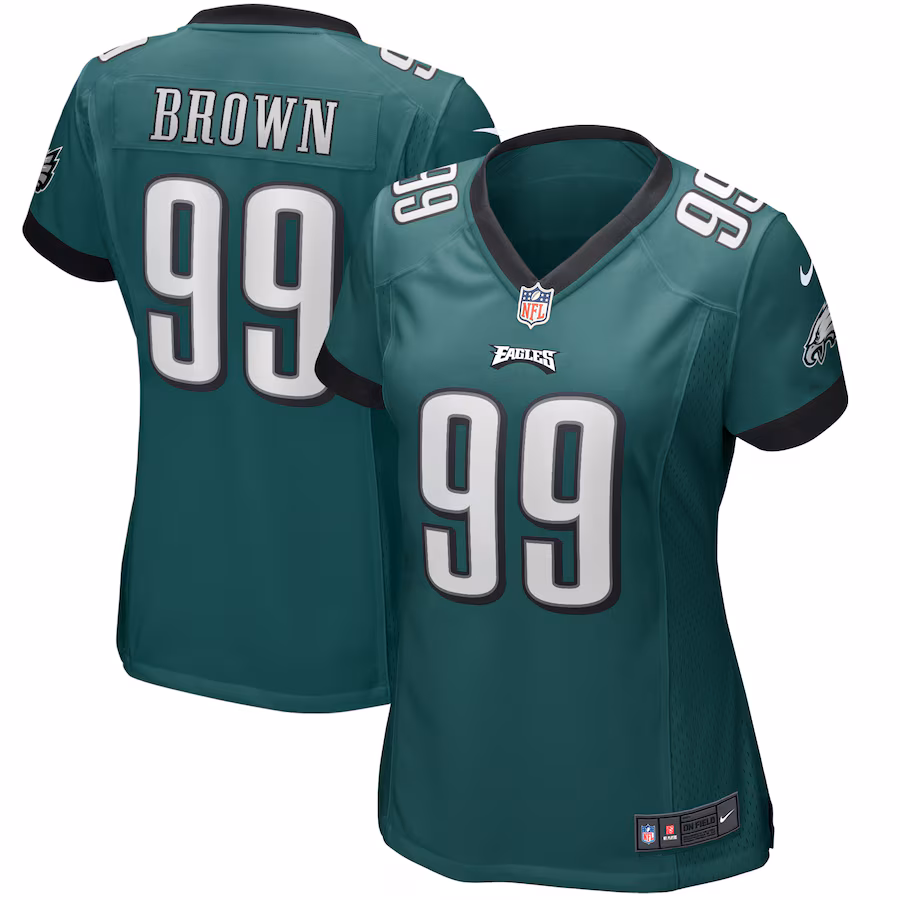 Women's Philadelphia Eagles Jerome Brown Nike Midnight Green Game Retired Player Jersey - Ujersey NFL Shop