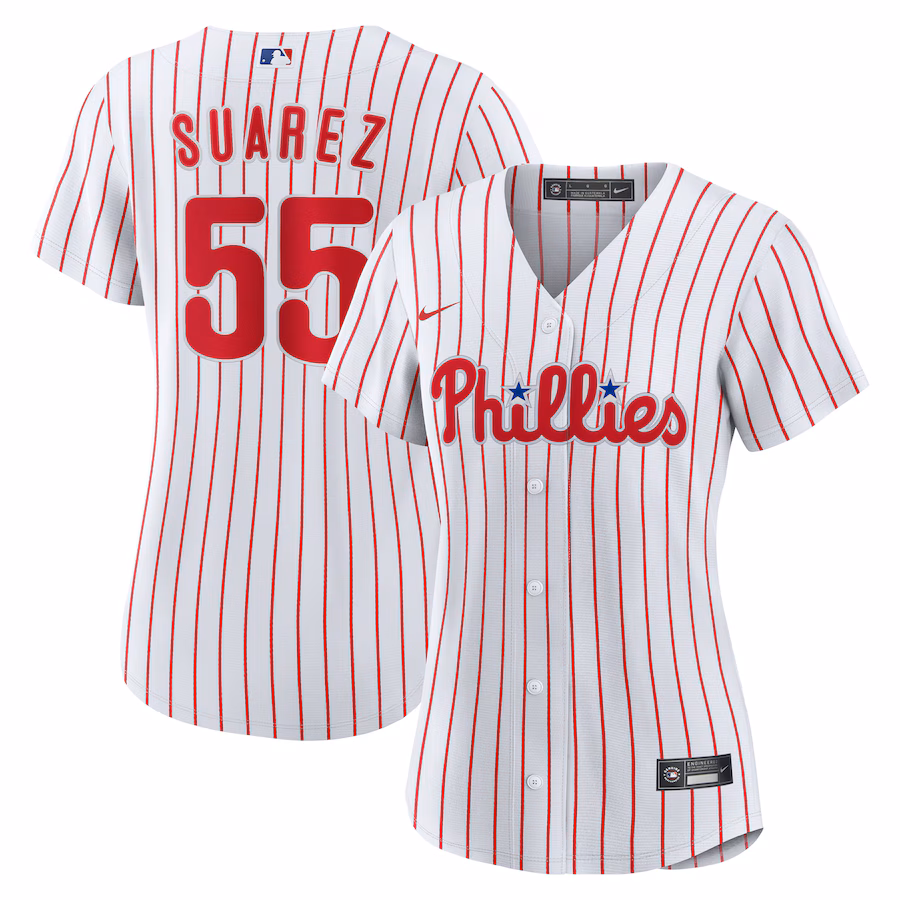 Women's Philadelphia Phillies Ranger Suarez Nike White Home Replica Jersey - Ujersey