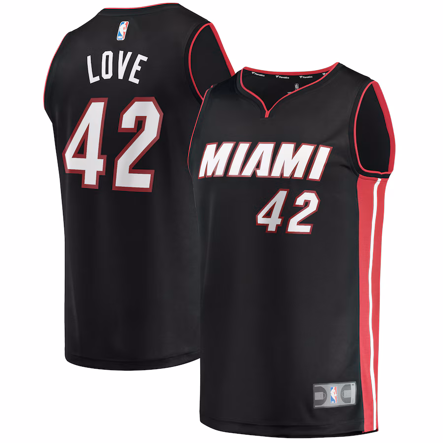 Men's Miami Heat Kevin Love Fanatics Black Fast Break Player Jersey - Icon Edition - Ujersey NFL Shop