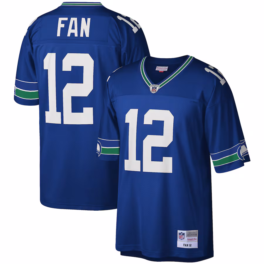 Men's Seattle Seahawks 12s Mitchell & Ness Royal Legacy Replica Jersey - Ujersey NFL Shop