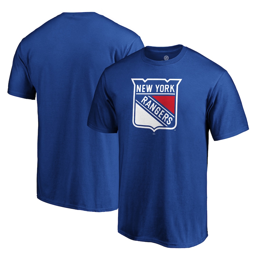 Men's New York Rangers Blue Primary Logo T-Shirt - Ujersey NFL Shop