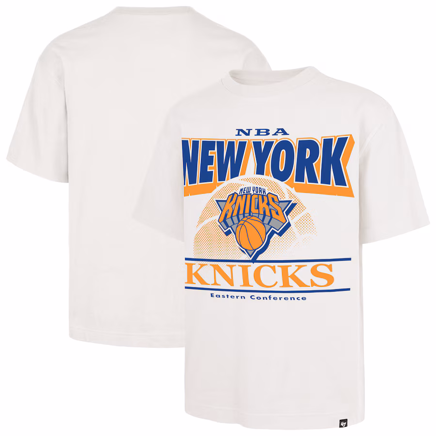 Men's New York Knicks  '47 White City Edition Shifty Foundation T-Shirt - Ujersey