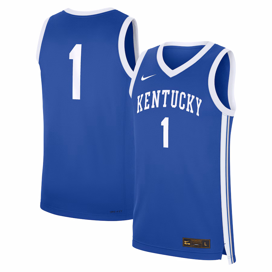Men's Nike #1 Royal Kentucky Wildcats Road Replica Jersey - Ujersey NFL Shop