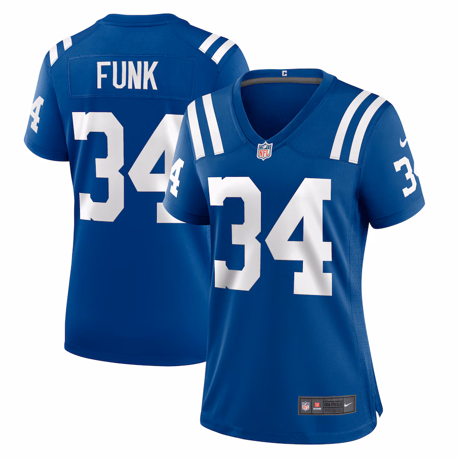 Women's Indianapolis Colts Jake Funk Nike  Royal Team Game Jersey - Ujersey NFL Shop