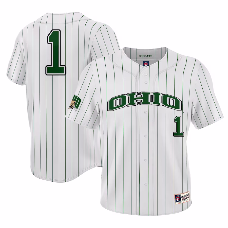 #1 Ohio Bobcats GameDay Greats Lightweight Baseball Jersey - White - Ujersey