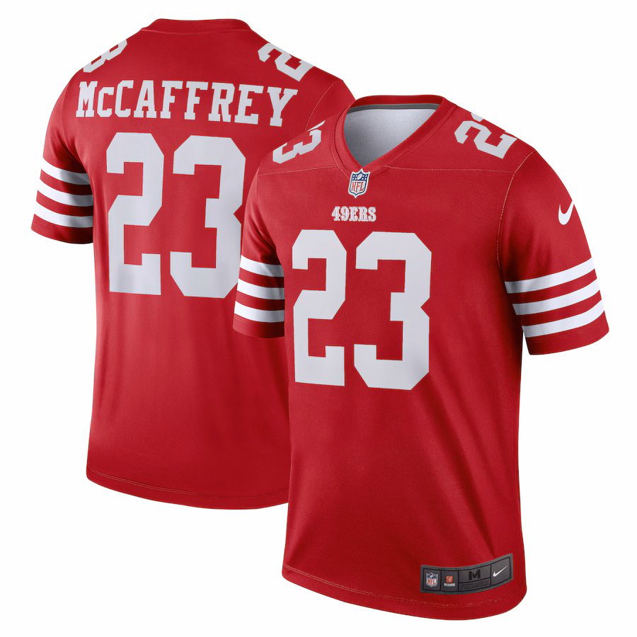 Men's San Francisco 49ers Christian McCaffrey Nike Scarlet Legend Jersey - Ujersey NFL Shop