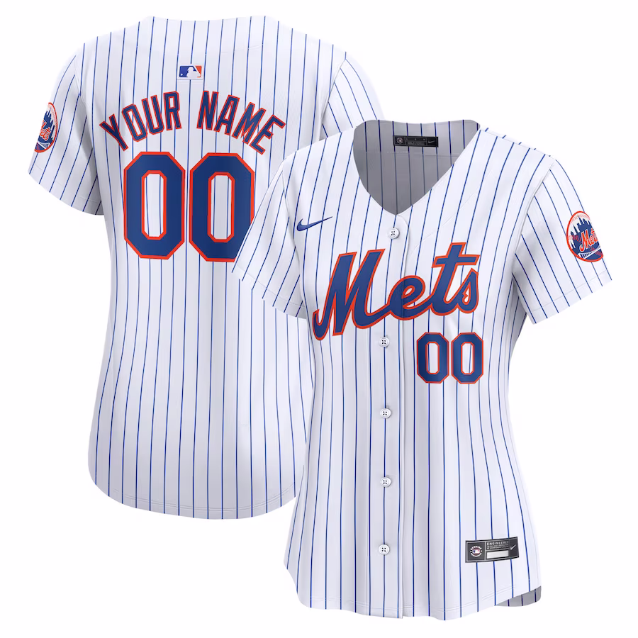 Women's New York Mets Nike White Home Limited Custom Jersey - Ujersey NFL Shop