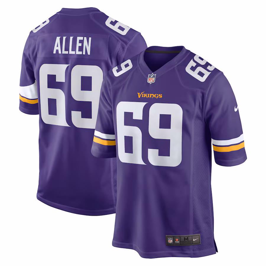 Men's Minnesota Vikings Jared Allen Nike Purple Retired Player Game Jersey - Ujersey NFL Shop