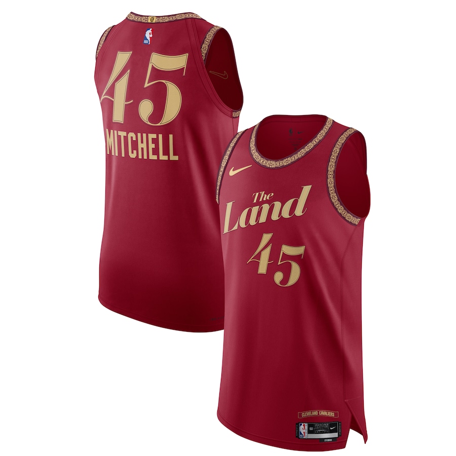 Men's Cleveland Cavaliers Donovan Mitchell Nike Wine  Authentic Jersey - City Edition - Ujersey NFL Shop