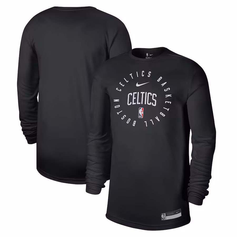 Men's Boston Celtics Nike Black 2024/25 Legend On-Court Practice Long Sleeve T-Shirt - Ujersey NFL Shop