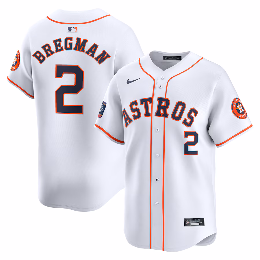 Men's Houston Astros Alex Bregman Nike White 2024 MLB World Tour Mexico City Series Home Limited Player Jersey - Ujersey