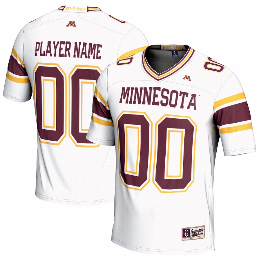 Minnesota Golden Gophers GameDay Greats NIL Pick-A-Player Football Jersey - White - Ujersey NFL Shop