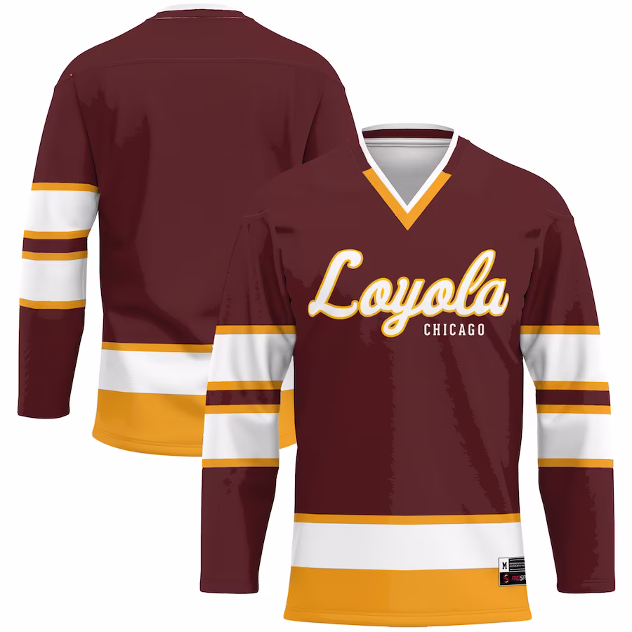 Loyola Chicago Ramblers GameDay Greats Hockey Jersey - Maroon - Ujersey