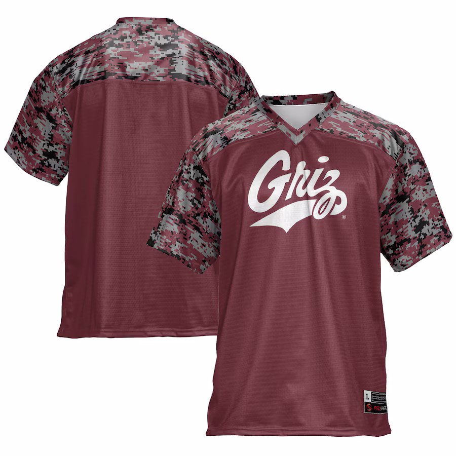 Men's GameDay Greats Maroon Montana Grizzlies Football Jersey - Ujersey