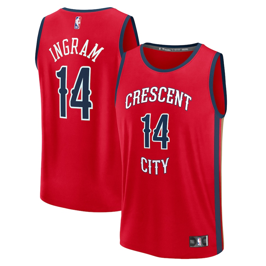 Men's New Orleans Pelicans Brandon Ingram Fanatics Red Fast Break Replica Jersey - Statement Edition - Ujersey NFL Shop