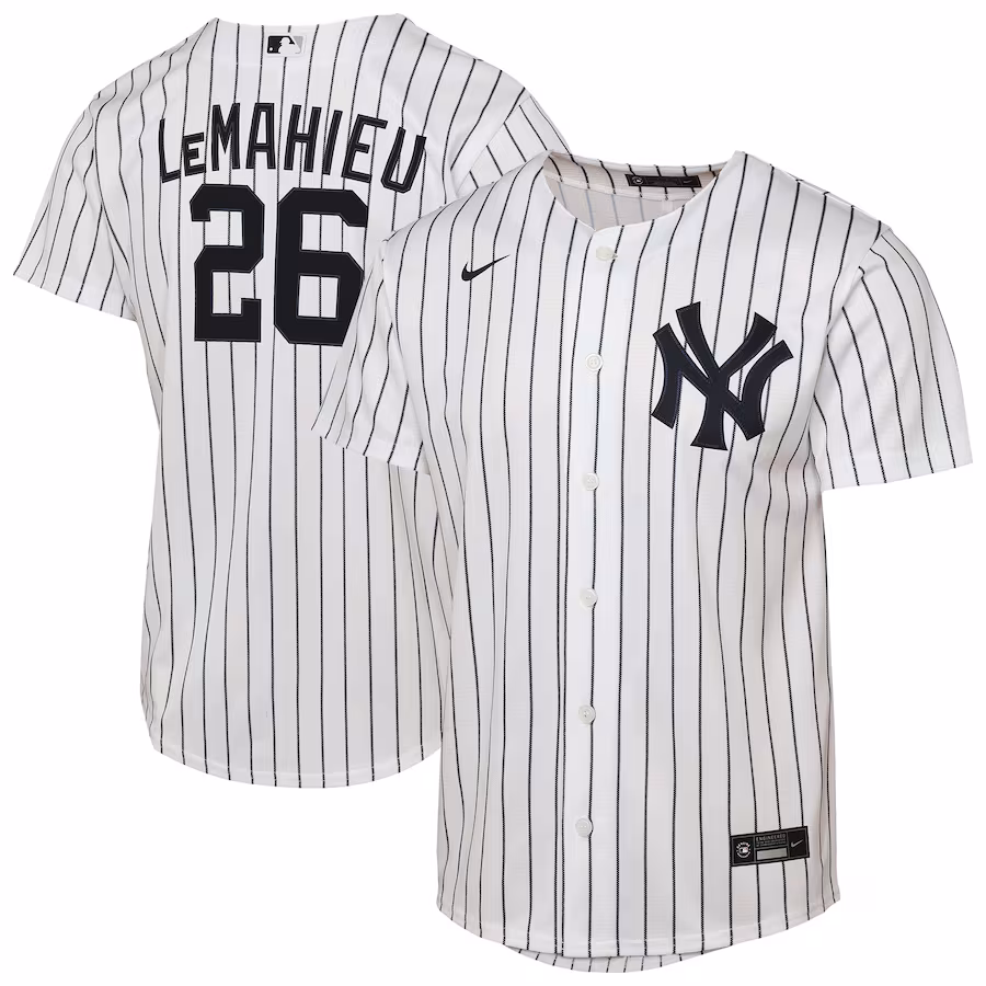 Youth New York Yankees DJ LeMahieu Nike White Home Replica Player Jersey - Ujersey