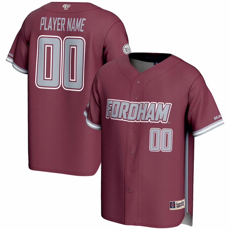 Fordham Rams GameDay Greats NIL Pick-A-Player Lightweight Baseball Jersey - Maroon - Ujersey