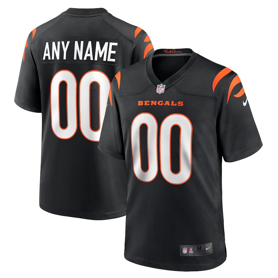 Men's Cincinnati Bengals Nike Black Game Custom Jersey - Ujersey NFL Shop