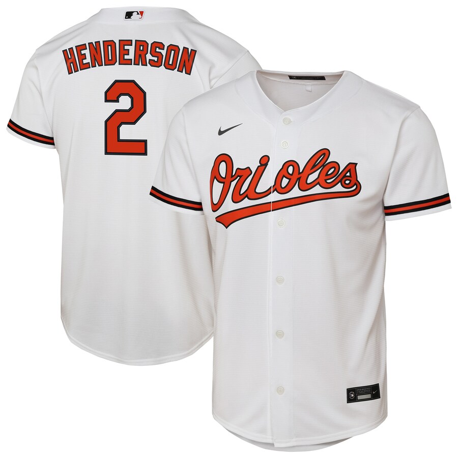 Youth Baltimore Orioles Gunnar Henderson Nike White Home Replica Player Jersey - Ujersey NFL Shop