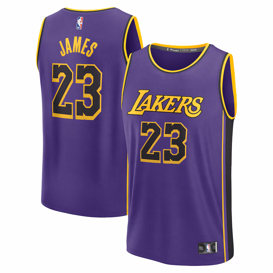 Men's Los Angeles Lakers LeBron James Fanatics Purple Fast Break Replica Player Jersey - Statement Edition - Ujersey NFL Shop