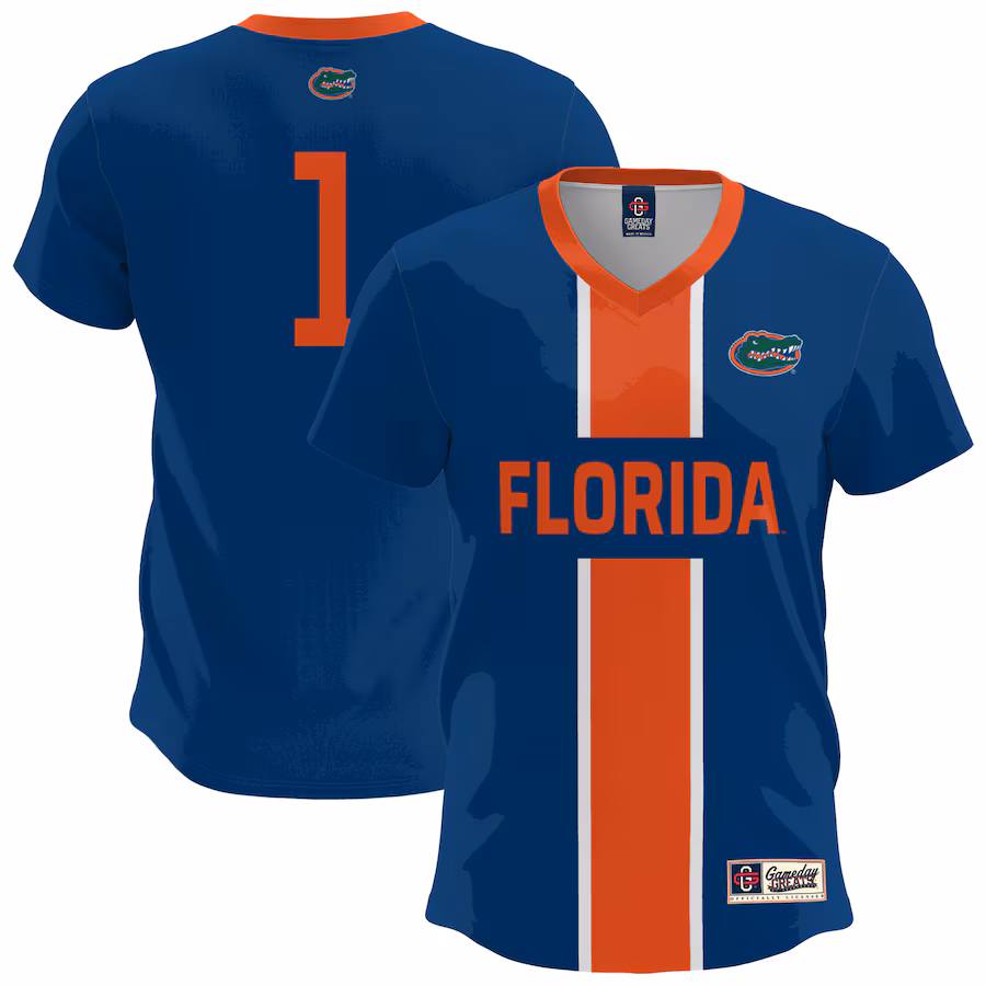 Men's GameDay Greats  Royal Florida Gators Lightweight Soccer Fashion Jersey - Ujersey NFL Shop