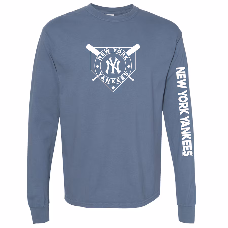 Women's New York Yankees Soft as a Grape Navy Pigment Dye Long Sleeve T-Shirt - Ujersey