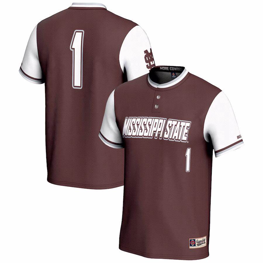 Unisex GameDay Greats #1 Maroon Mississippi State Bulldogs Lightweight Softball Jersey - Ujersey NFL Shop