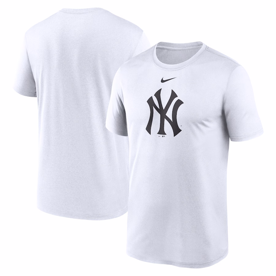Men's New York Yankees Nike White Legend Fuse Large Logo Performance T-Shirt - Ujersey