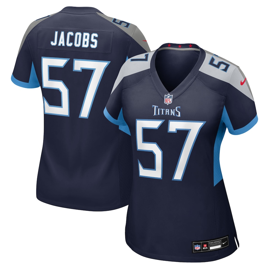 Women's Tennessee Titans Curtis Jacobs Nike Navy Team Game Jersey - Ujersey NFL Shop