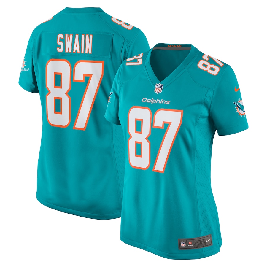 Women's Miami Dolphins Freddie Swain Nike  Aqua  Game Jersey - Ujersey NFL Shop