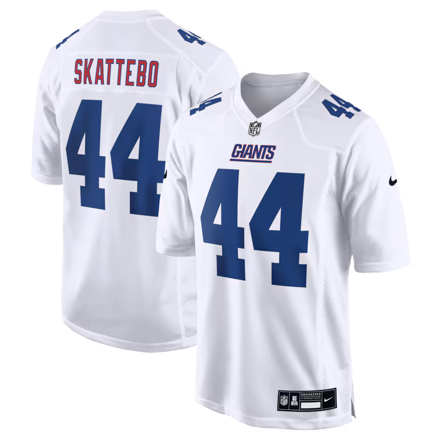 Men's New York Giants Cam Skattebo Nike Tundra White Fashion Game Jersey - Ujersey NFL Shop