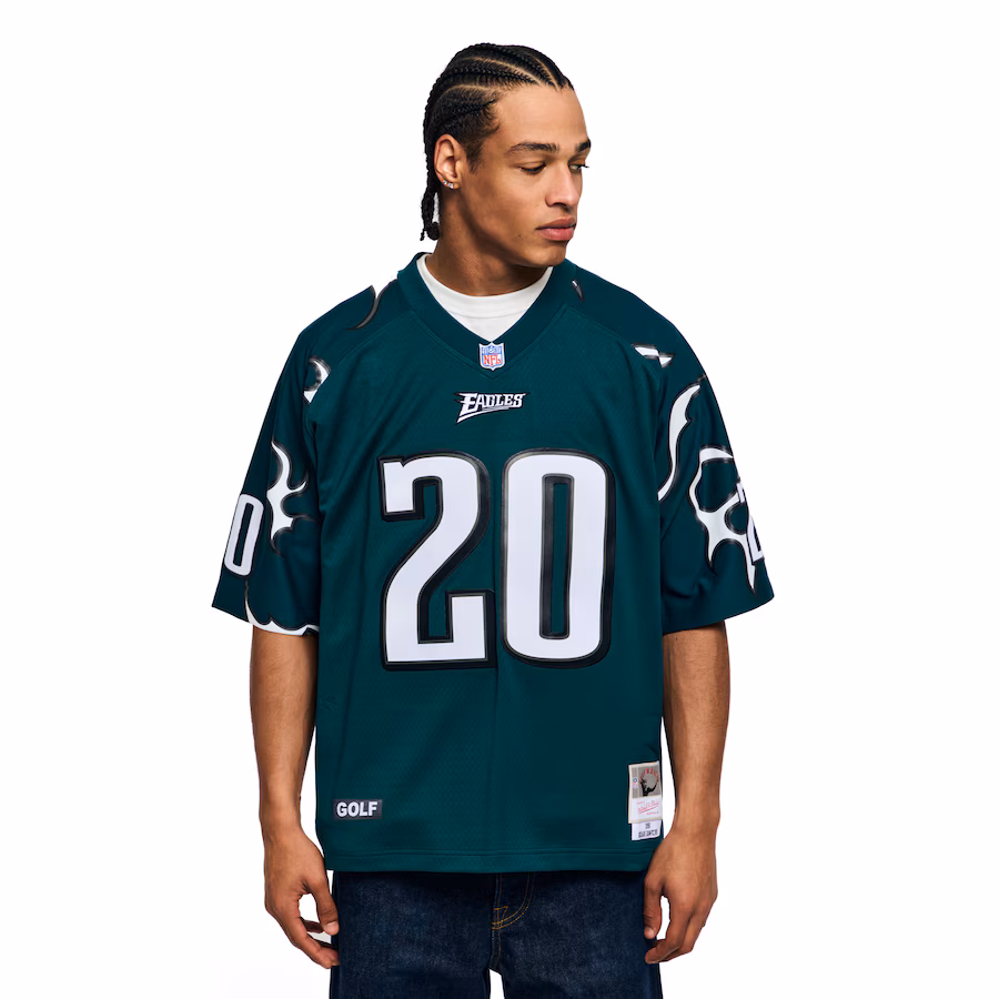 Unisex Philadelphia Eagles Brian Dawkins Mitchell & Ness x Golf Wang Midnight Green 1996 Legacy Fashion Jersey - Ujersey NFL Shop