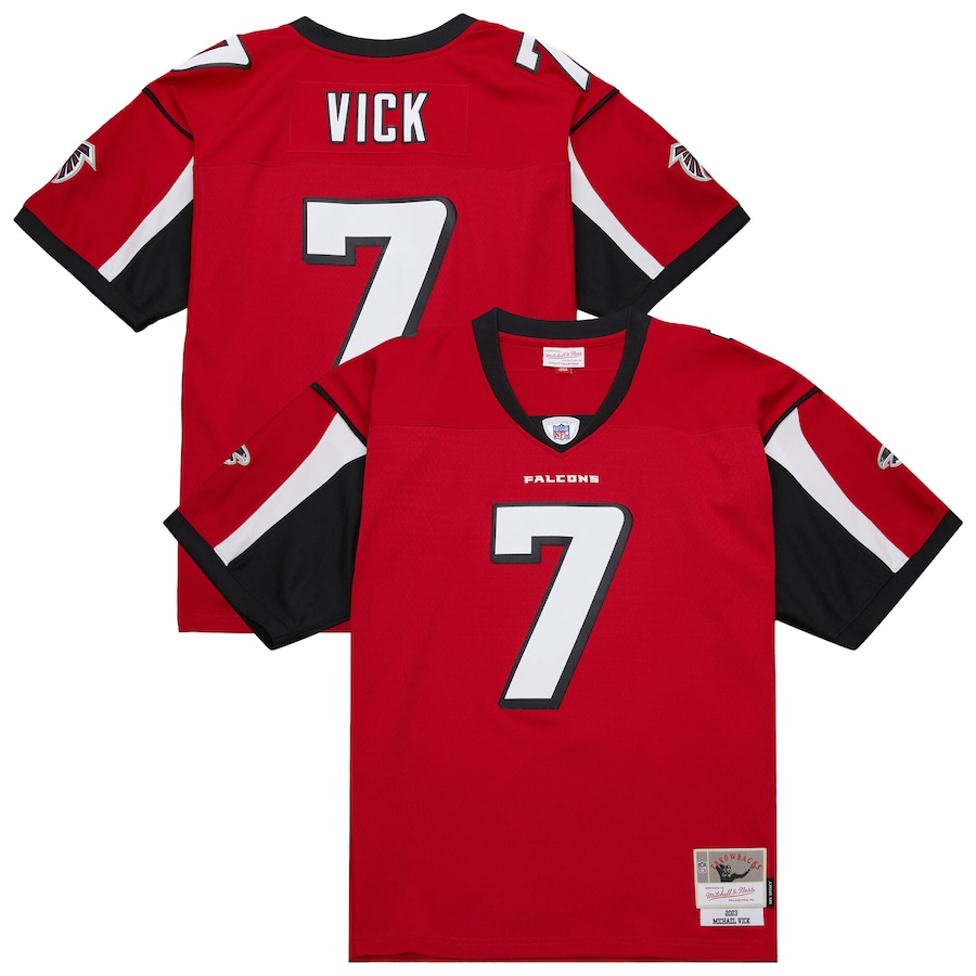 Men's Atlanta Falcons Michael Vick Mitchell & Ness Red 2003 Legacy Replica Jersey - Ujersey NFL Shop