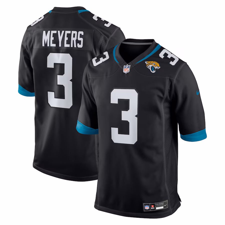 Men's Jacksonville Jaguars Jakobi Meyers Nike Black Alternate Game Jersey - Ujersey NFL Shop
