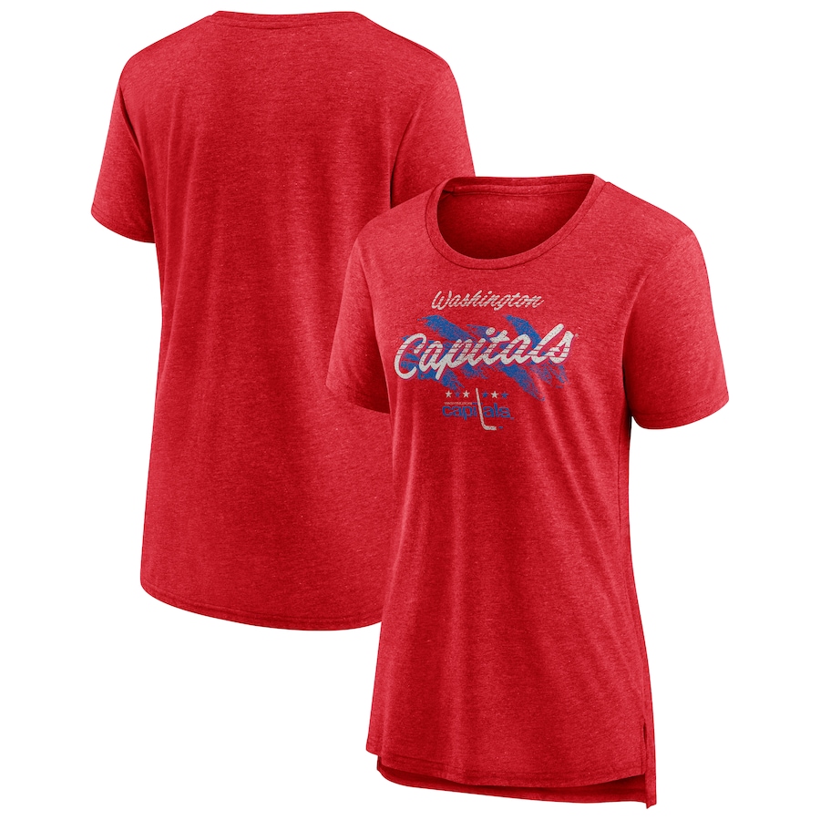 Women's Washington Capitals Red Hit the Ice Tri-Blend T-Shirt