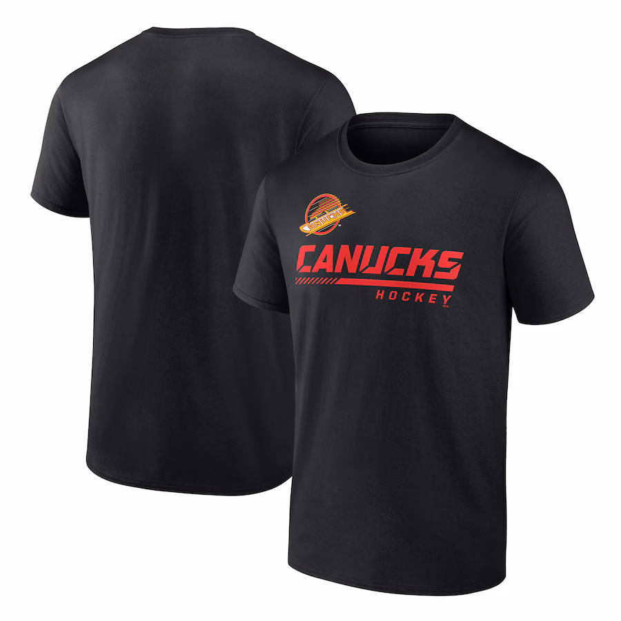 Men's Vancouver Canucks Black Skate T-Shirt