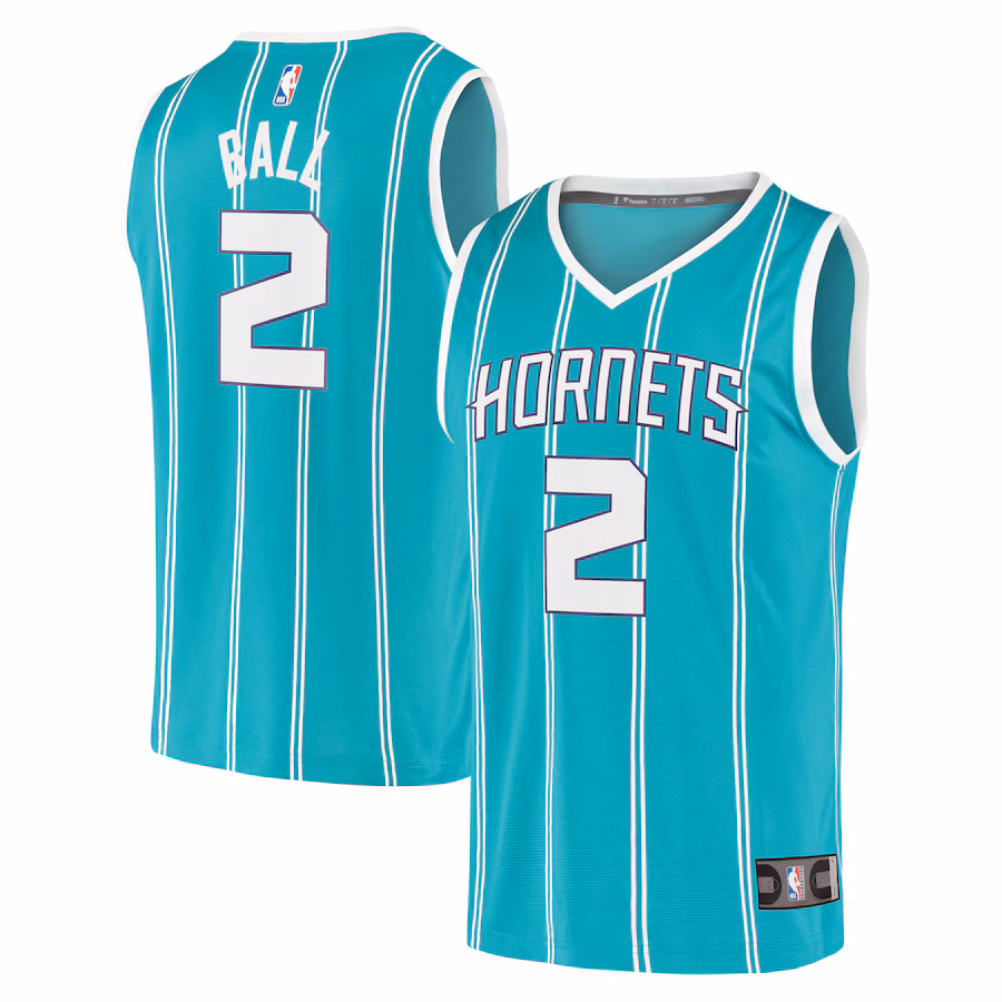 Men's Charlotte Hornets LaMelo Ball Fanatics Teal Fast Break Replica Jersey - Icon Edition - Ujersey Shop