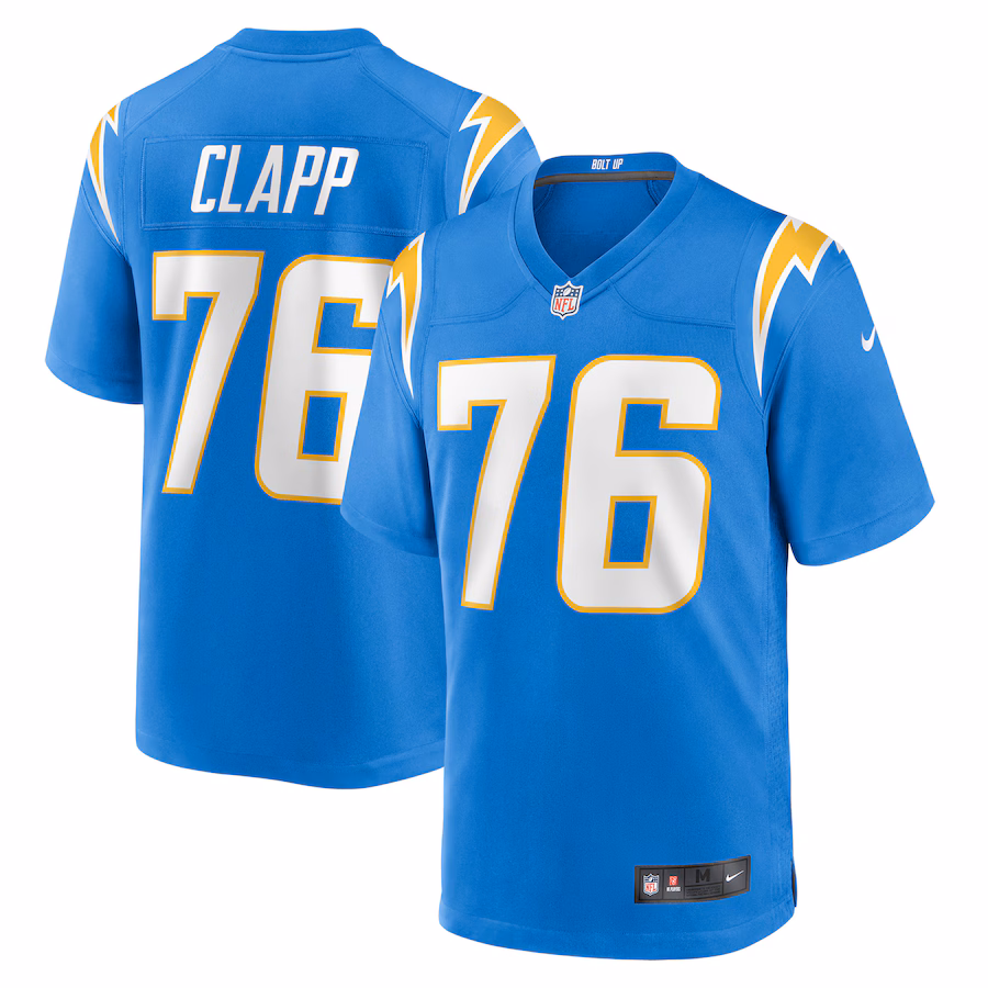 Men's Los Angeles Chargers Will Clapp Nike Powder Blue Game Jersey - Ujersey Shop